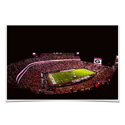 Georgia Bulldogs - Georgia Bulldogs Sanford Lights - College Wall Art #Poster