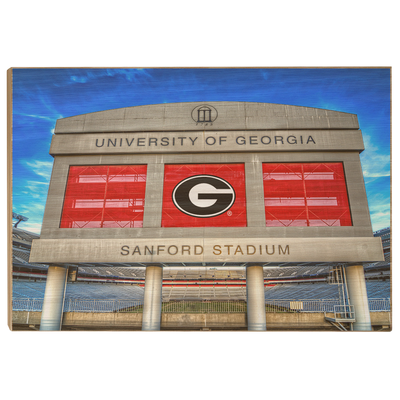 Georgia Bulldogs - Sanford Stadium - College Wall Art #Wood