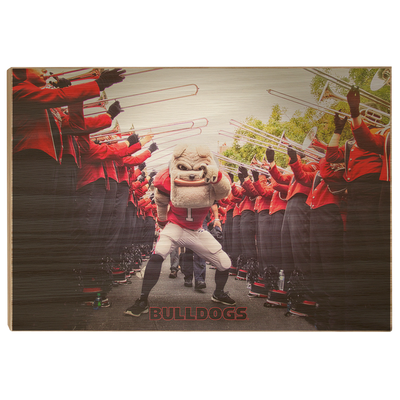 Georgia Bulldogs - Dawg Walk - College Wall Art #Wood