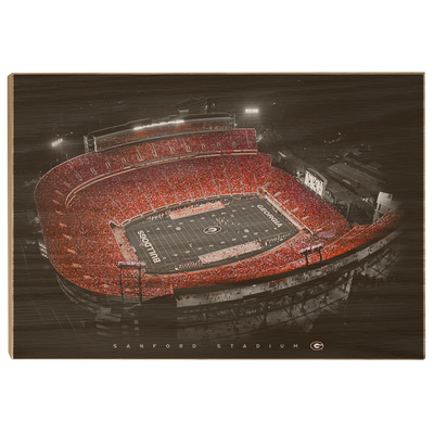 Georgia Bulldogs - UGA Sanford Stadium - College Wall Art #Wood