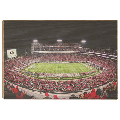 Georgia Bulldogs - Sanford Stadium 50 Yard Line - College Wall Art #Wood