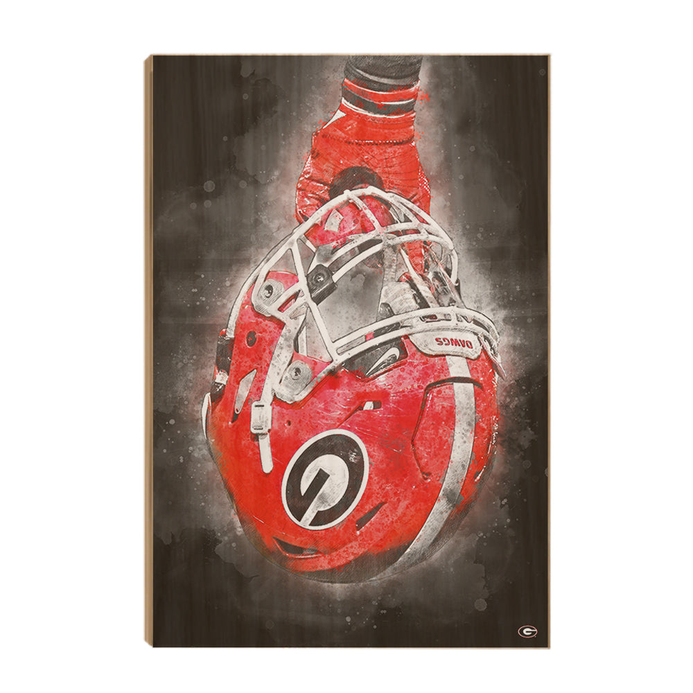 Georgia Bulldogs - Battle Ready Dawg - College Wall Art #Canvas