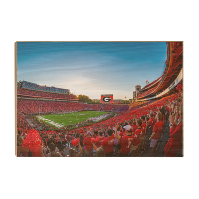 Georgia Bulldogs - Gooooo Georgia - College Wall Art #Wood