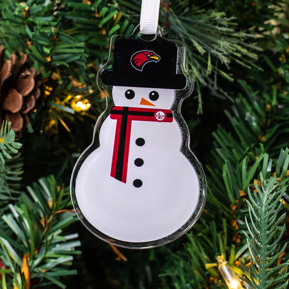 Louisiana Monroe Warhawks - ULM Snowman Double-Sided Ornament