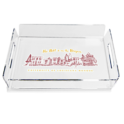 Louisiana Monroe Warhawks - Campus Best is on the Bayou Decorative Serving Tray