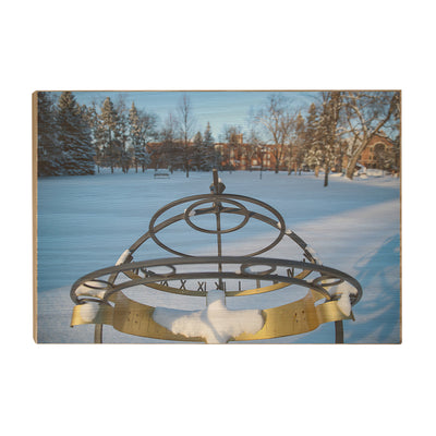 North Dakota Fighting Hawks - Winter Campus - College Wall Art #Wood