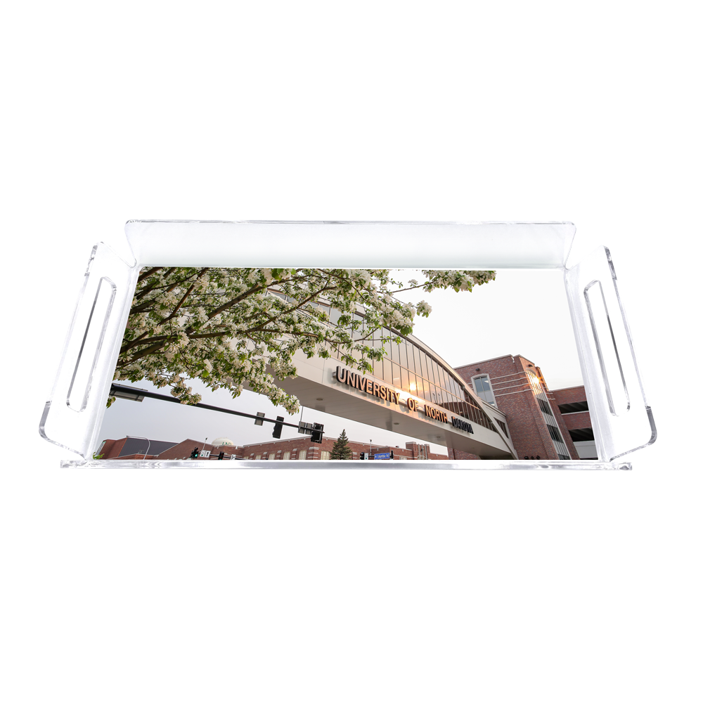 North Dakota Fighting Hawks - University of North Dakota Cherry Blossoms Decorative Serving Tray