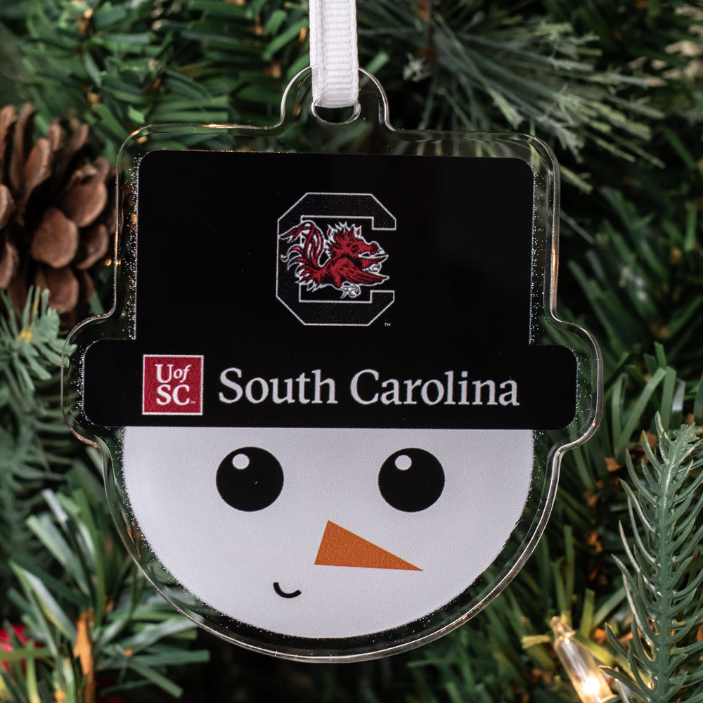 South Carolina Gamecocks - USC Snowman Head Double-Sided Ornament