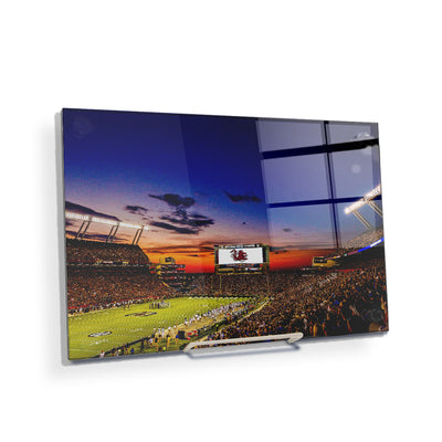 South Carolina Gamecocks - Sunset Blaze at Williams-Brice Stadium - College Wall Art #Acrylic Mini