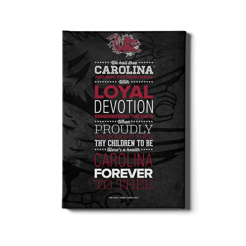 South Carolina Gamecocks - We Hail Thee Carolina - College Wall Art #Canvas