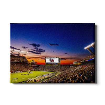 South Carolina Gamecocks - Sunset Blaze at Williams-Brice Stadium - College Wall Art #Canvas