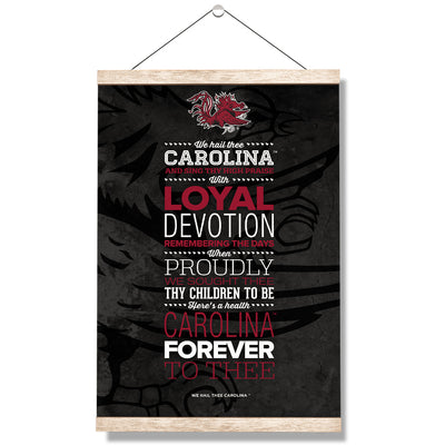 South Carolina Gamecocks - We Hail Thee Carolina - College Wall Art #Hanging Canvas