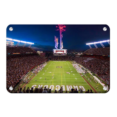 South Carolina Gamecocks - Fireworks over Williams Brice - College Wall Art #Metal