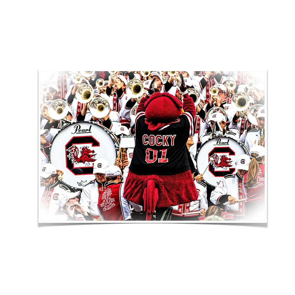 South Carolina Gamecocks - Cocky and the Band - College Wall Art #Canvas