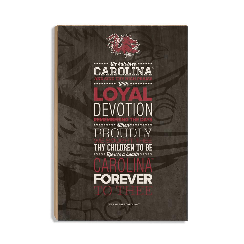 South Carolina Gamecocks - We Hail Thee Carolina - College Wall Art #Canvas