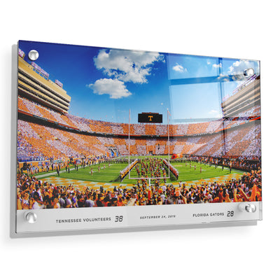 Tennessee Volunteers - Running-thru-the-T-UT-FL-Score#Acrylic