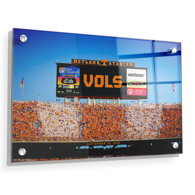 Tennessee Volunteers - Scoreboard UT vs. FL - College Wall Art #Acrylic