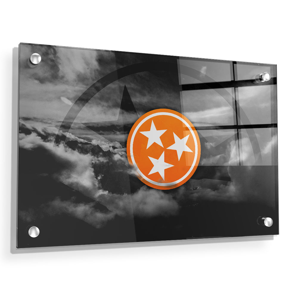 Tennessee Volunteers - Smokey Tri Star - College Wall Art #Canvas