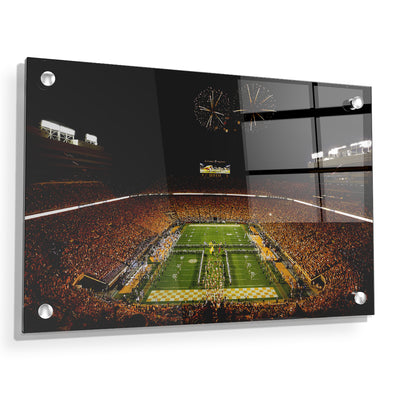 Tennessee Volunteers - Running Thru the T Fireworks - College Wall Art #Acrylic