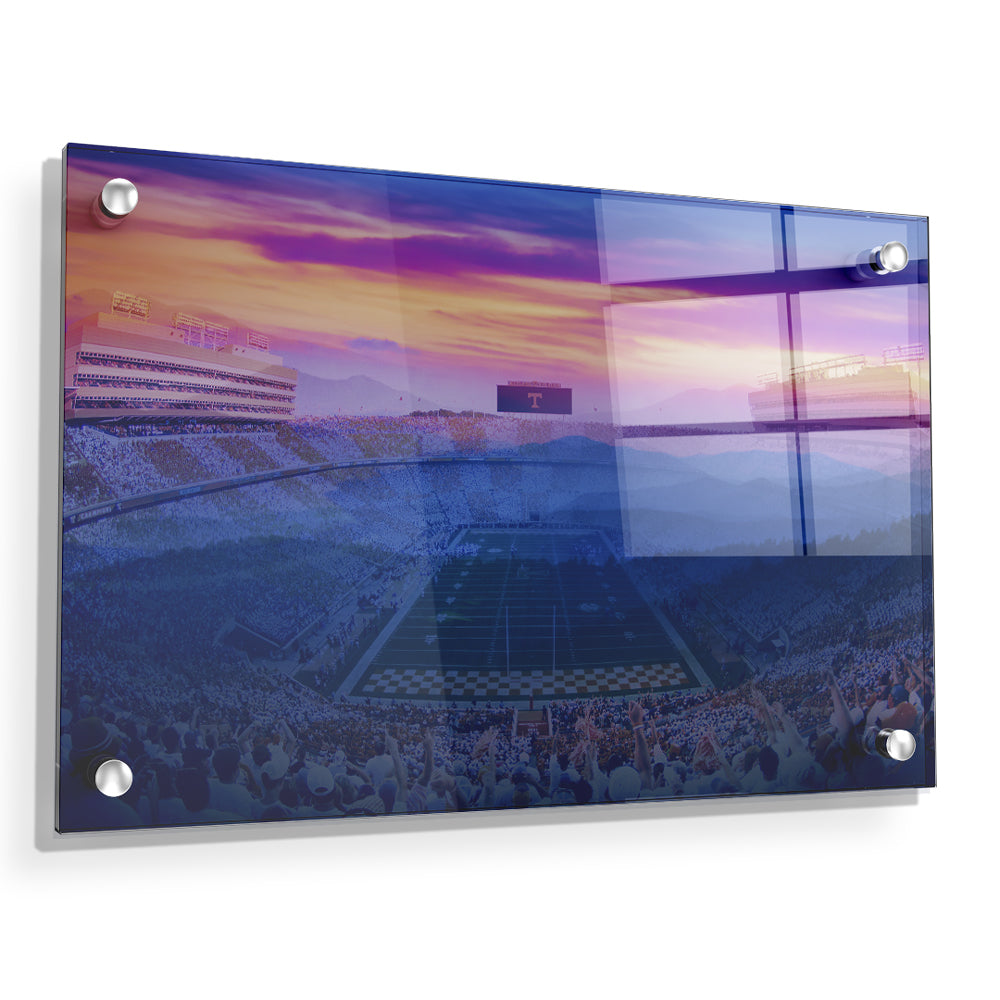 Tennessee Volunteers - Tennessee Mountain Sunset - College Wall Art #Canvas