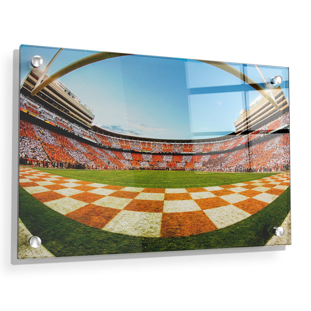 Tennessee Volunteers - Checkerboard Neyland Fisheye - College Wall Art #Canvas