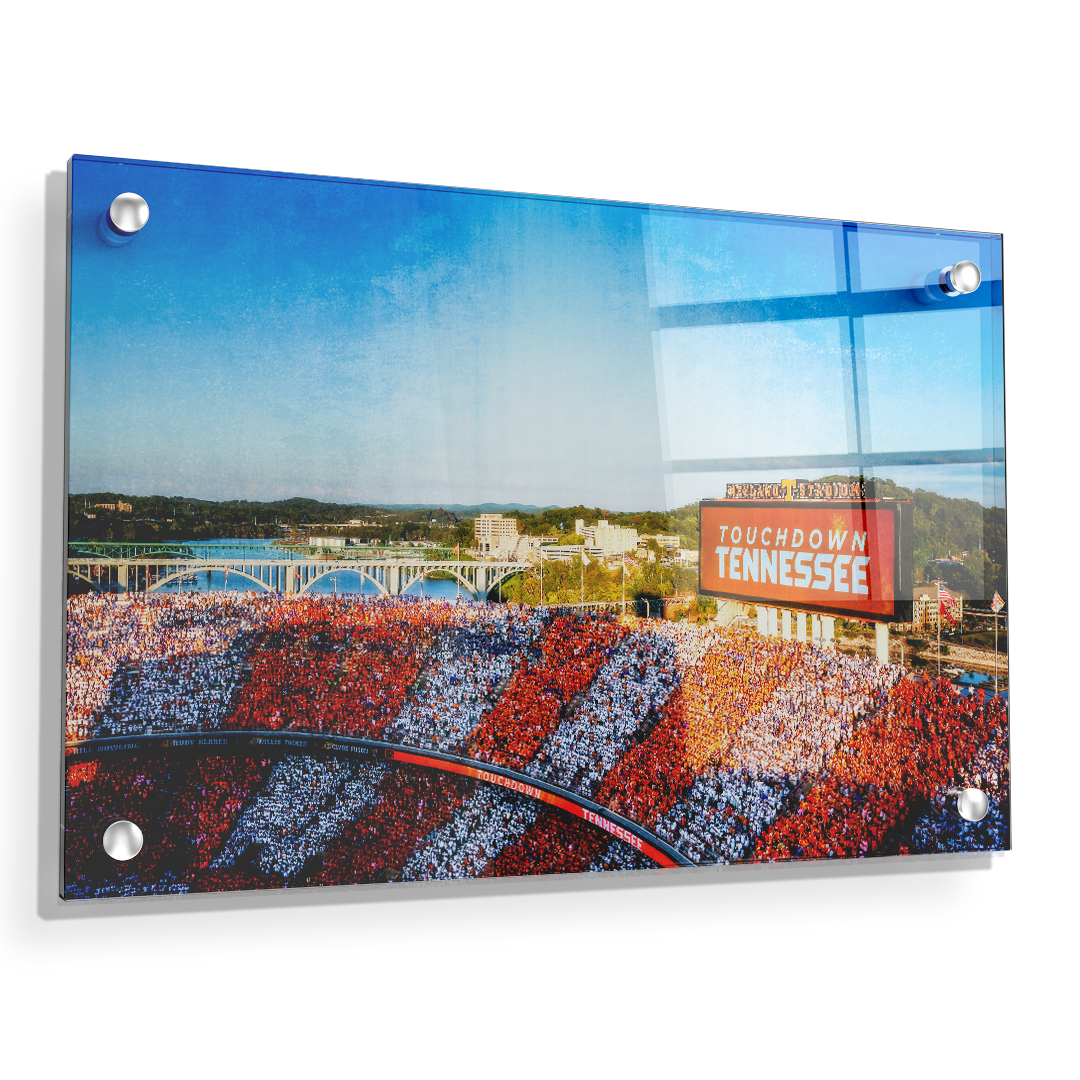 Tennessee Volunteers - Touchdown Tennessee Retro - College Wall  Art #Canvas