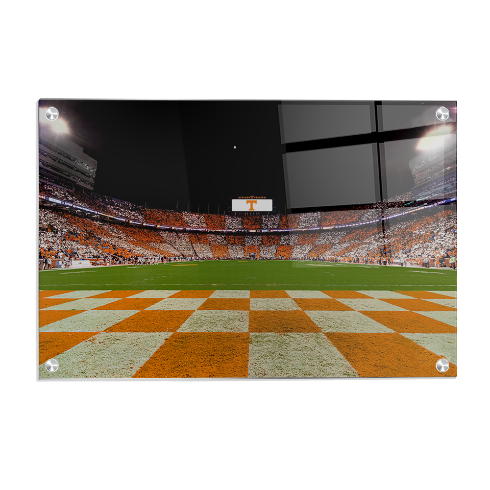 Tennessee Volunteers - Checkerboard Neyland Under the Lights - College Wall Art #Canvas