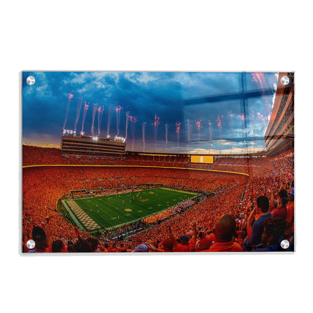 Tennessee Volunteers - Give Him Six Sunset - College Wall Art #Canvas