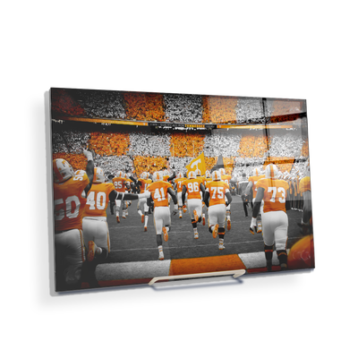 Tennessee Volunteers - Running Onto the Checkerboard Field - College Wall Art #Acrylic Mini