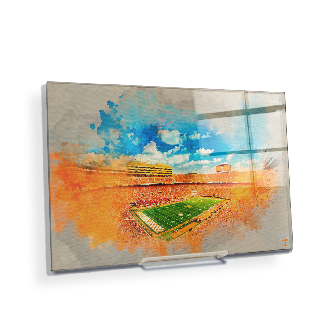 Tennessee Volunteers - Neyland Watercolor - College Wall Art #Acrylic Mini