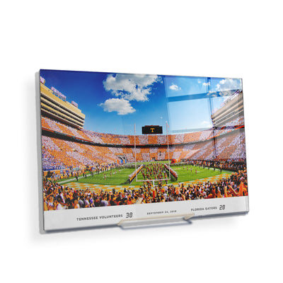 Tennessee Volunteers - Running-thru-the-T-UT-FL-Score#Acrylic Mini
