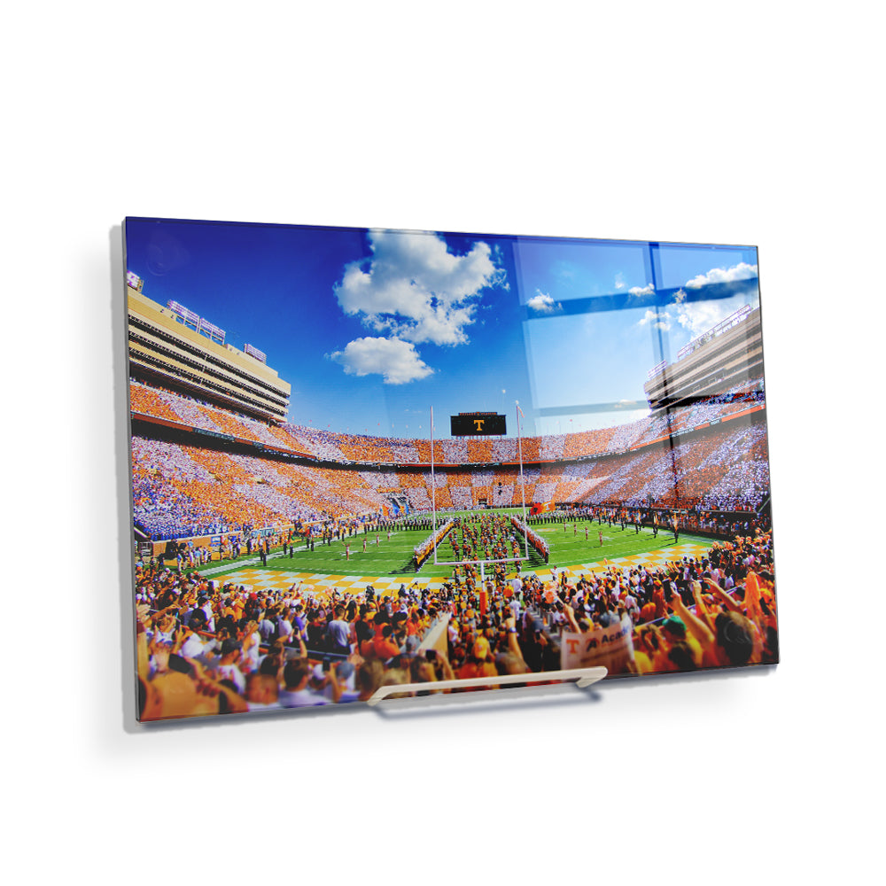 Tennessee Volunteers - Reverse Checkerboard Running thru the T - College Wall Art #Canvas