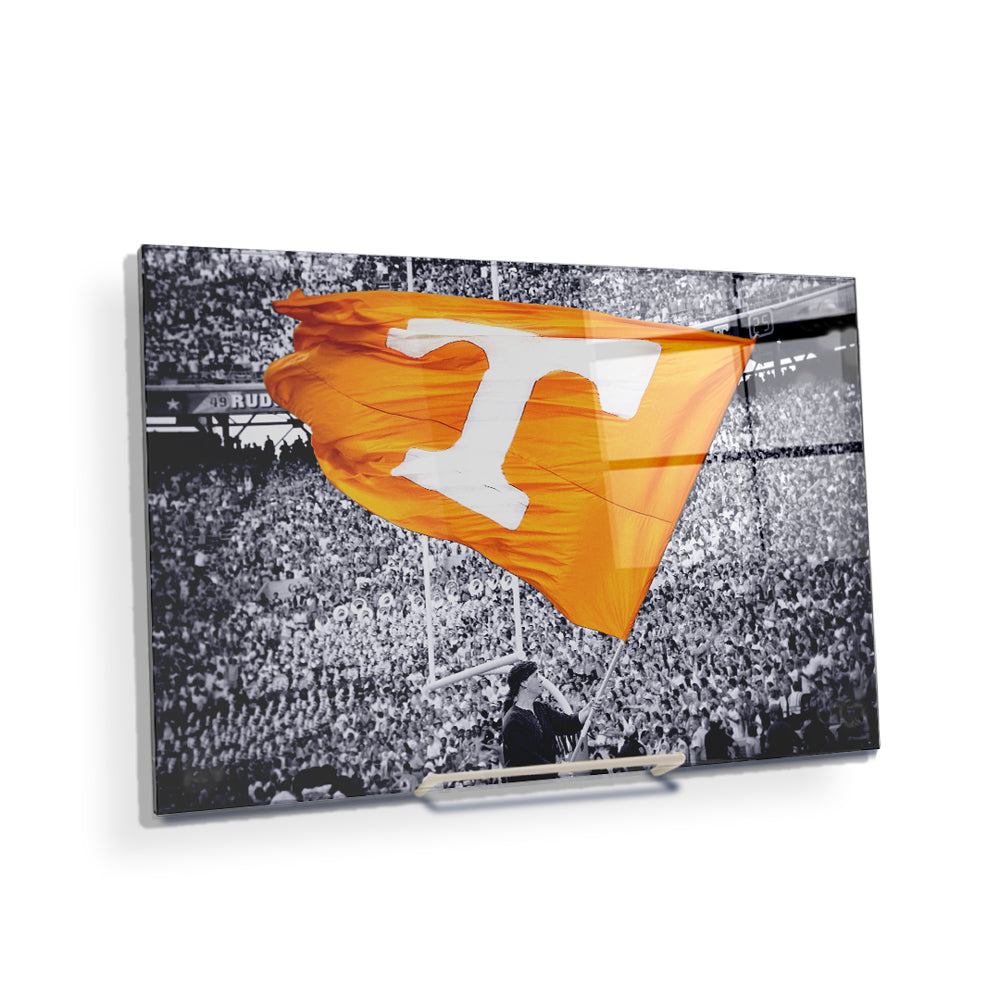 Tennessee Volunteers - Smokey Flag - College Wall Art #Canvas