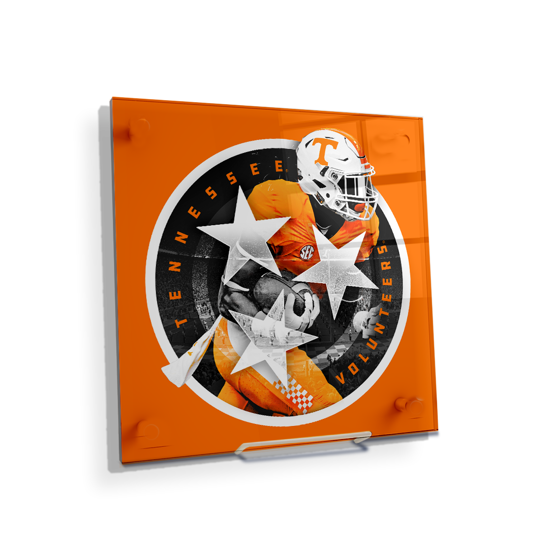 Tennessee Volunteers - Tri Star 2018 Orange - College Wall Art #Acrylic Mini