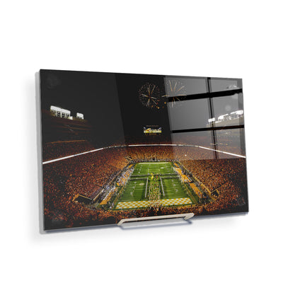 Tennessee Volunteers - Running Thru the T Fireworks - College Wall Art #Acrylic Mini