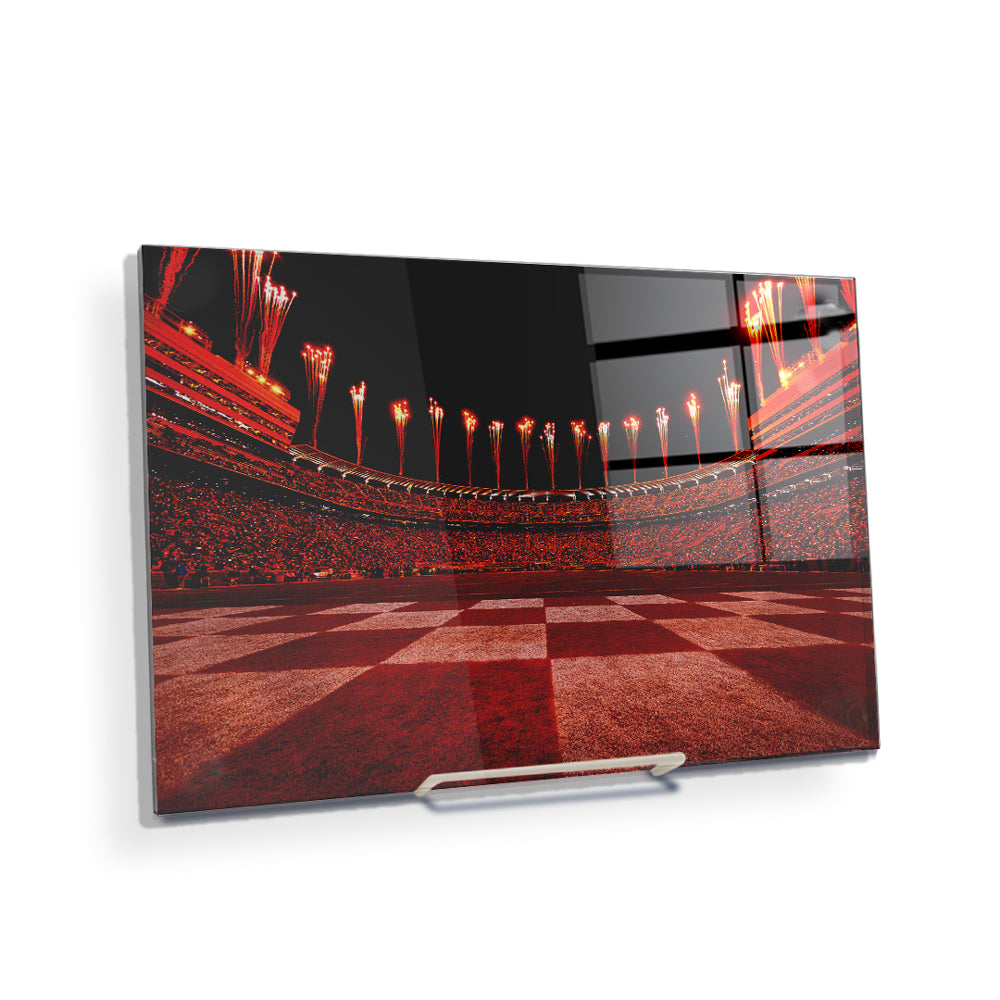 Tennessee Volunteers - Checkerboard End Zone Neyland Fireworks - College Wall Art #Canvas