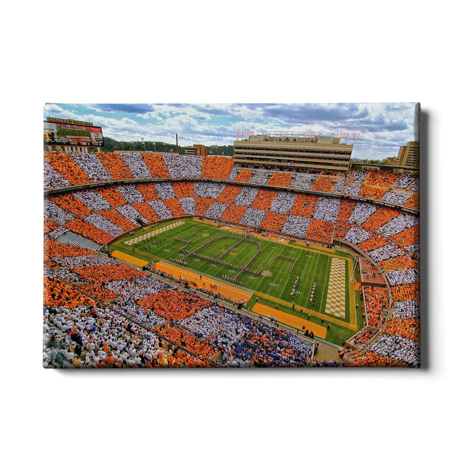 Tennessee Volunteers - Aerial Neyland Checkerboard - College Wall Art #Canvas