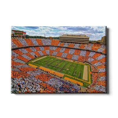 Tennessee Volunteers - Aerial Neyland Checkerboard - College Wall Art #Canvas