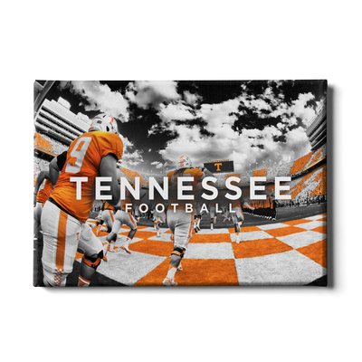 Tennessee Volunteers - Running Through the T Nike - College Wall Art #Canvas