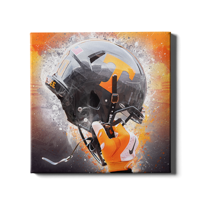 Tennessee Volunteers - Smokey Helmet Held High - College Wall Art #Canvas
