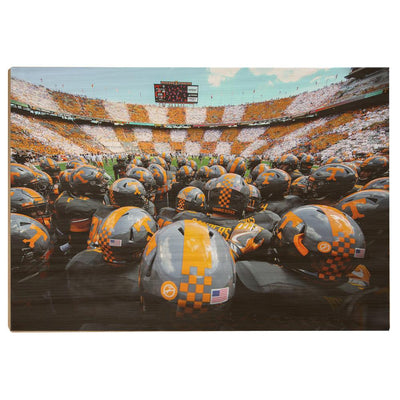 Tennessee Volunteers - Running onto the Field TN - College Wall Art #Wood