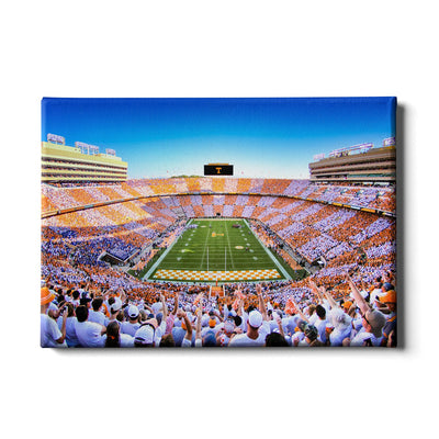 Tennessee Volunteers - Reverse Checkerboard End Zone - College Wall Art #Canvas