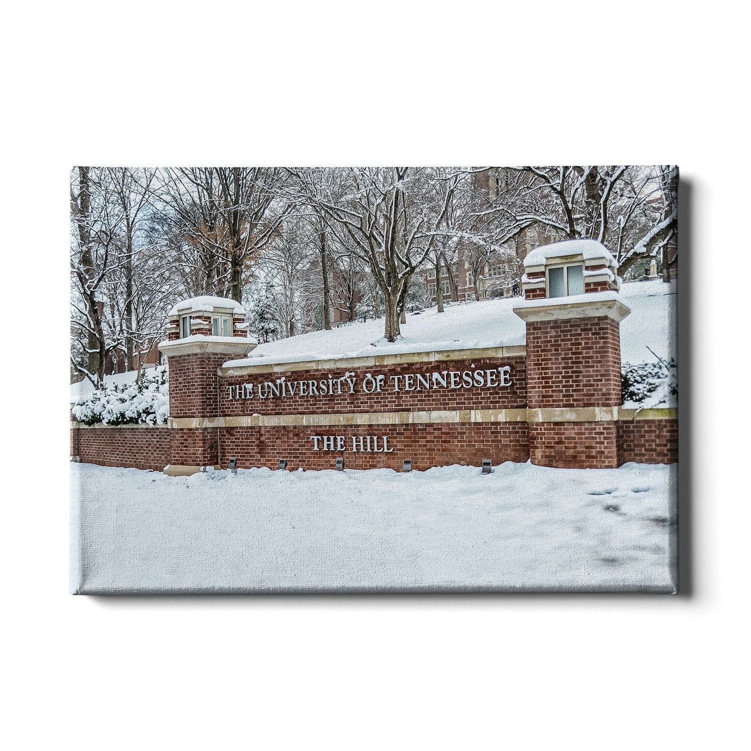 Tennessee Volunteers - Snowy Hill - College Wall Art #Canvas