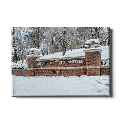 Tennessee Volunteers - Snowy Hill - College Wall Art #Canvas