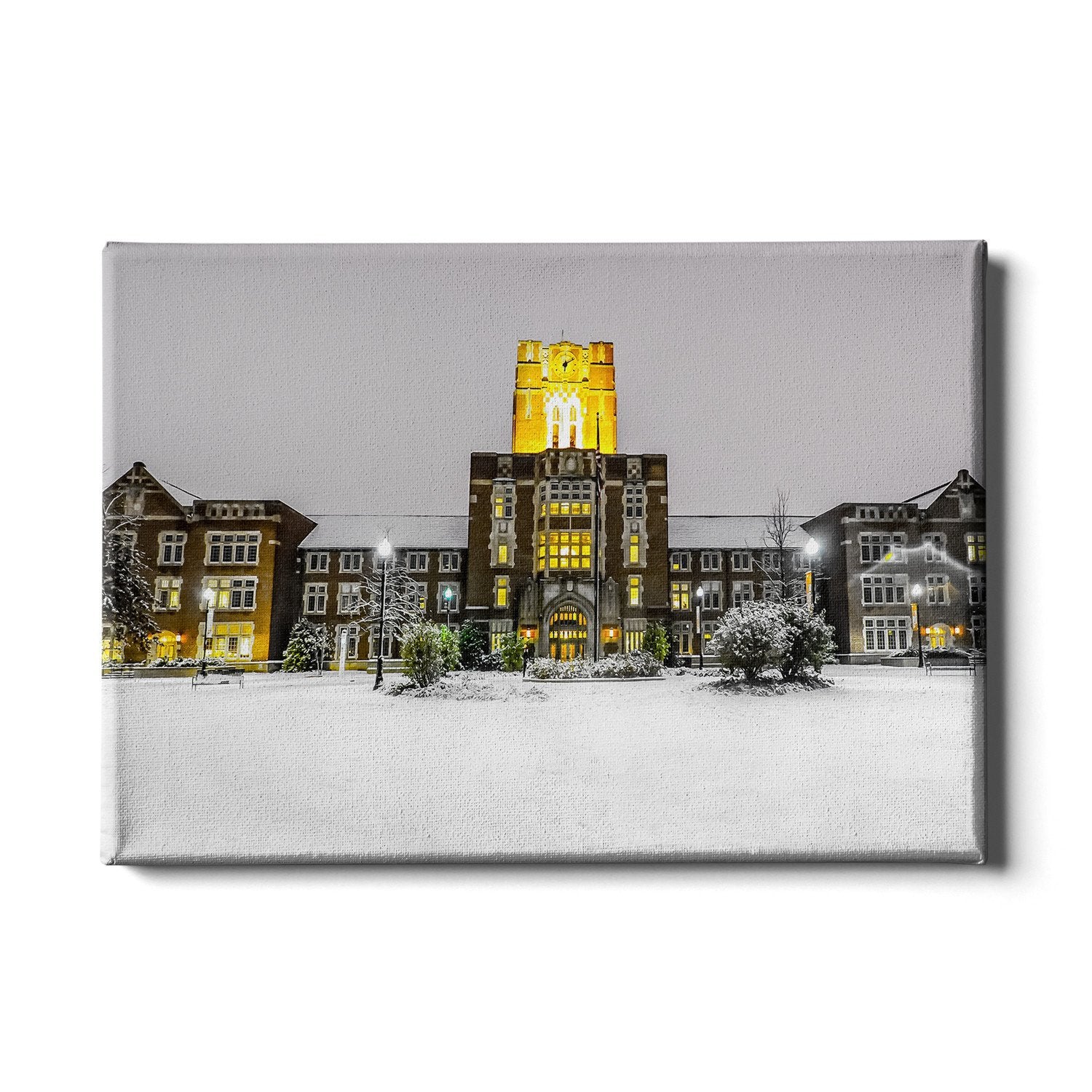 Tennessee Volunteers - Ayres Hall Winter Day - College Wall Art #Canvas