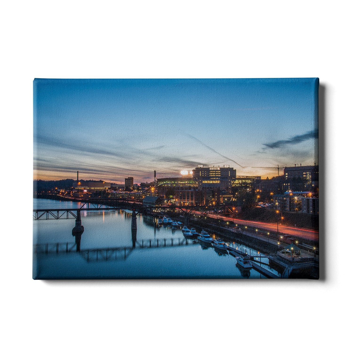 Tennessee Volunteers - River Night - College Wall Art #Canvas