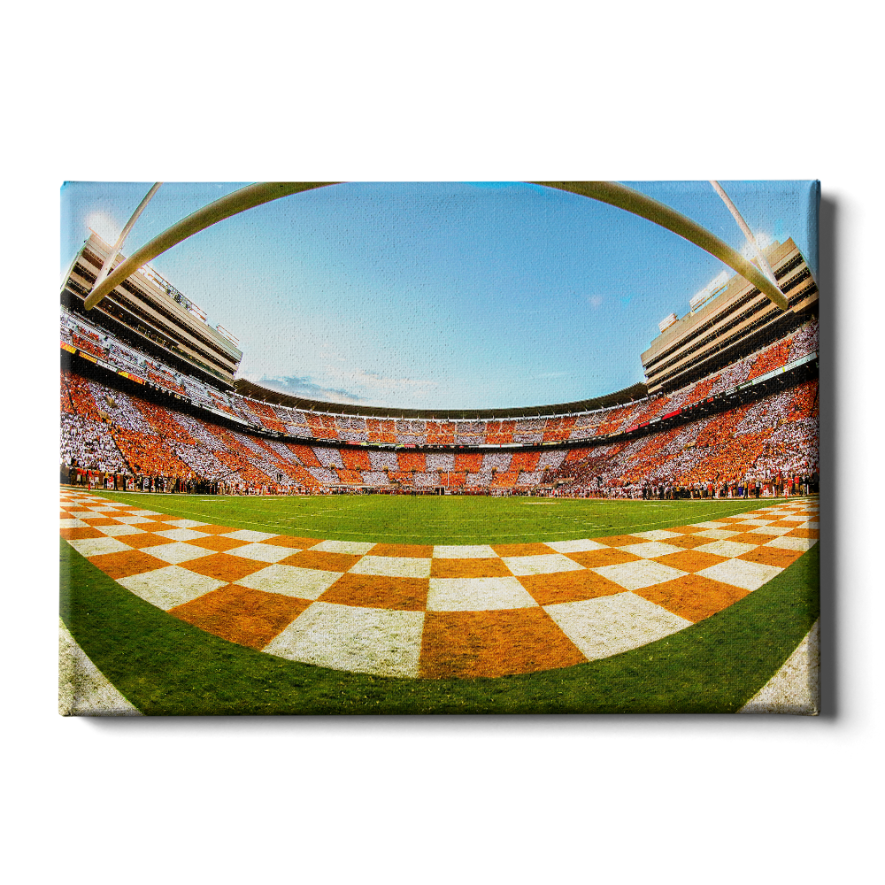 Tennessee Volunteers - Checkerboard Neyland Fisheye - College Wall Art #Canvas