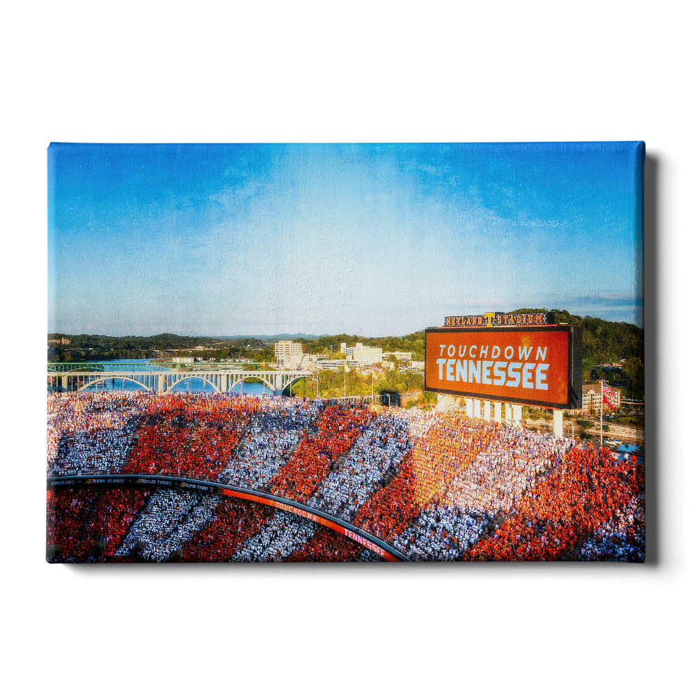 Tennessee Volunteers - Touchdown Tennessee Retro - College Wall  Art #Canvas