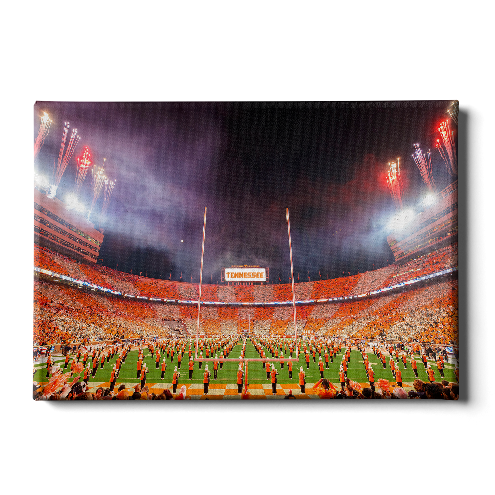 Tennessee Volunteers - Checkerboard Neyland and Pride of the Southland Band - College Wall Art #Canvas