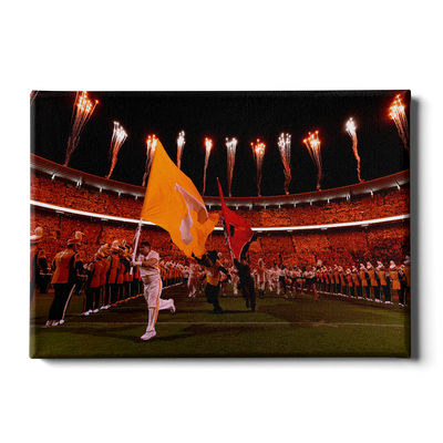 Tennessee Volunteers - Running through the T Light Up Checkerboard Neyland - College Wall Art #Canvas